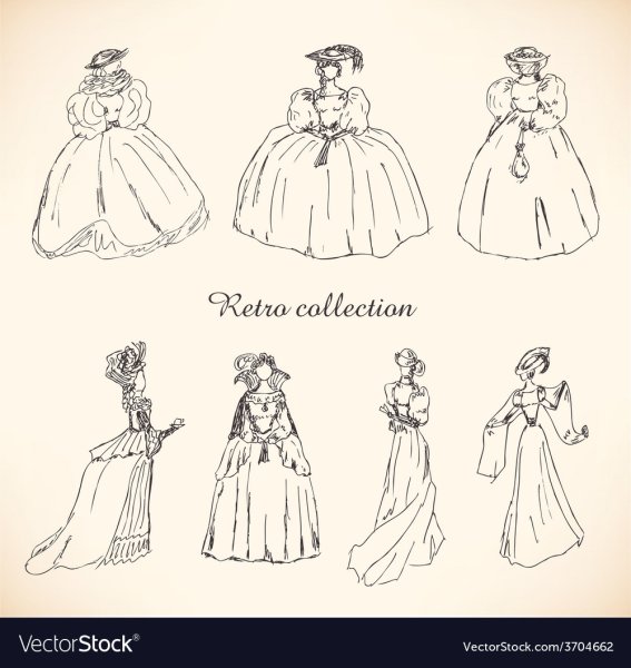 Эскиз наряда для бала