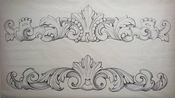 Резьба по дереву акантовый орнамент