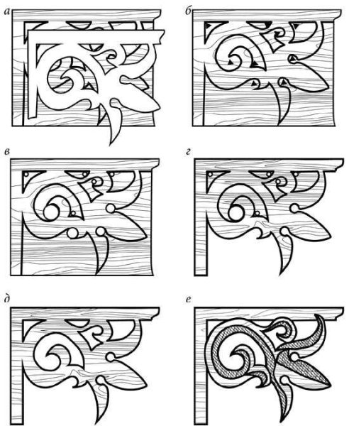Простые узоры для резьбы по дереву