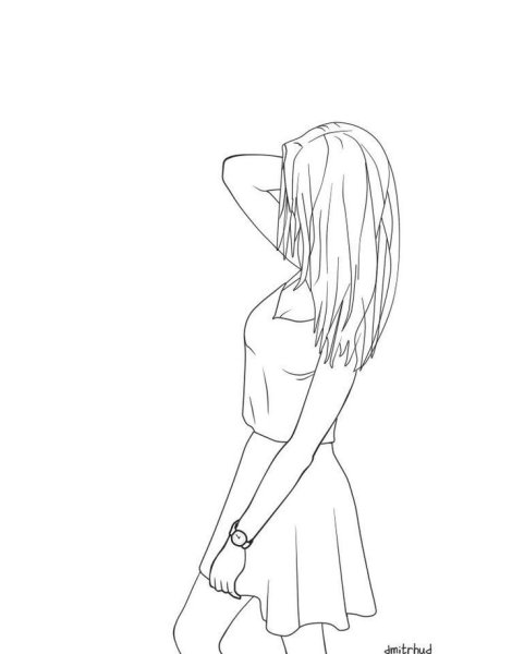 Рисунки карандашом для срисовки девушки