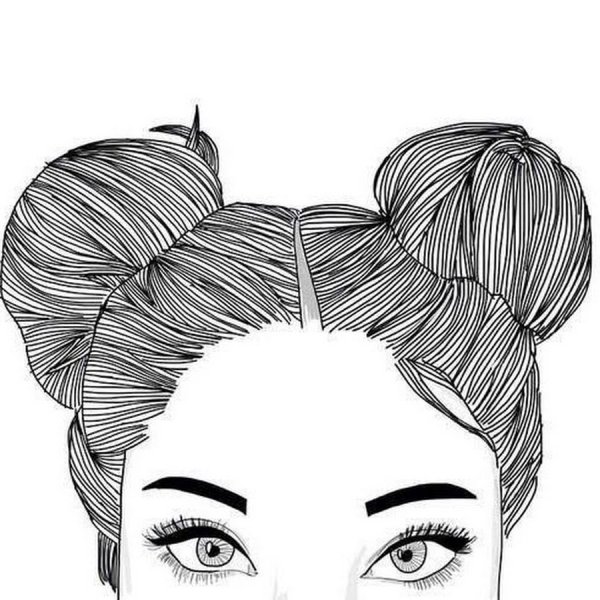 Черно белые рисунки девушек