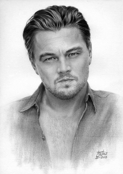 Леонардо ди Каприо рисунок легкий