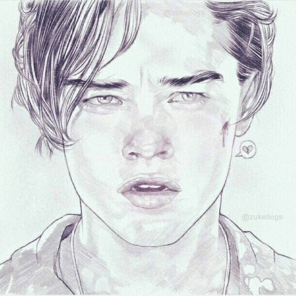 Леонардо ди Каприо карандашом