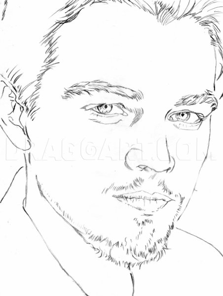 Леонардо ди Каприо портрет карандашом