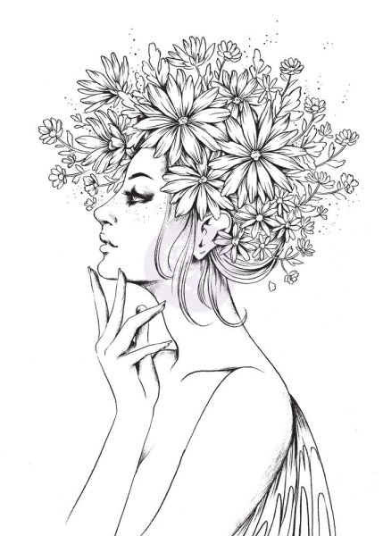 Девушка рисунок