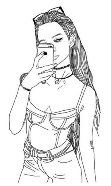 Рисунки карандашом для срисовки девушки