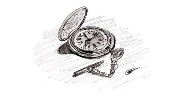 Зарисовки карандашом часов