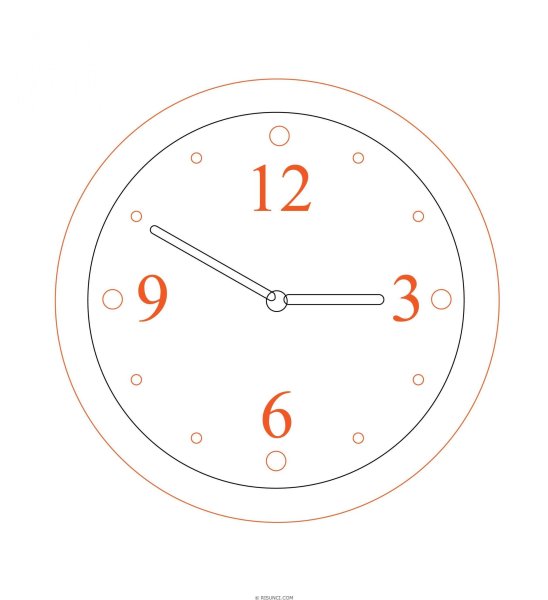 Часы нарисованные