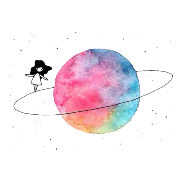 Рисунки космоса для срисовки легкие