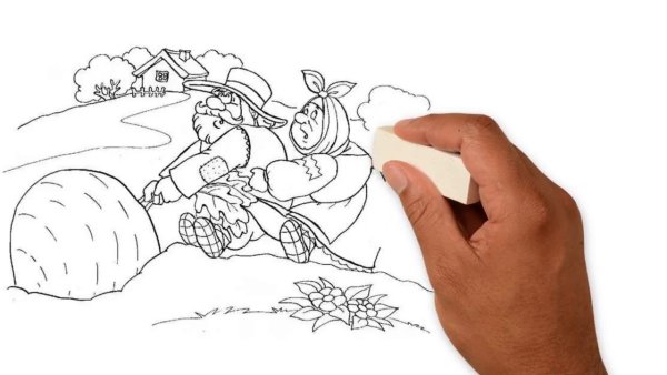 Как нарисовать репку поэтапно