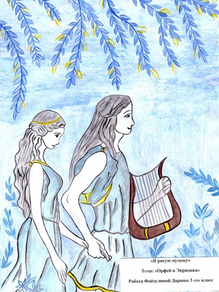 Орфей и Эвридика рисунок