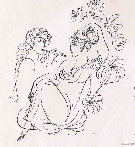 Орфей и Эвридика раскраска