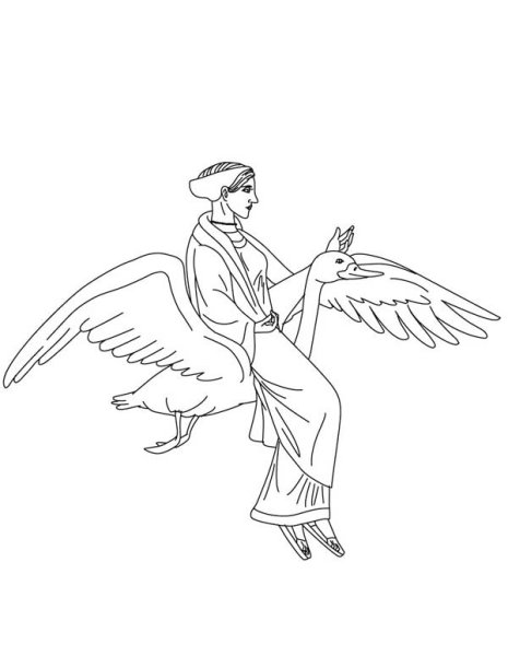 Богиня Ника раскраска