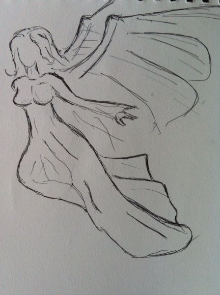 Рисунки ангелов карандашом