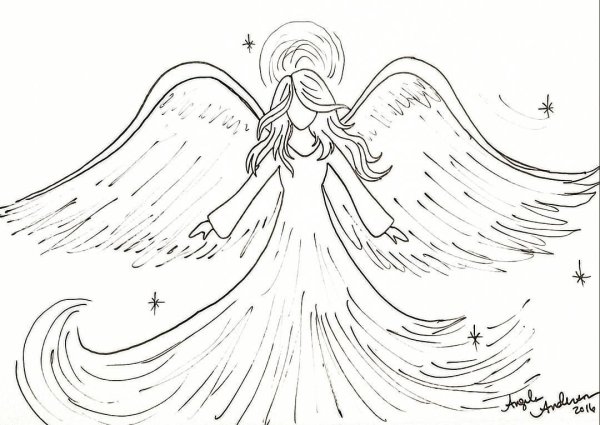 Срисовать ангела