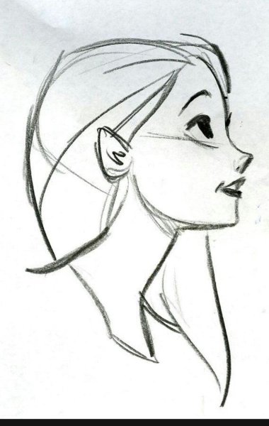 Мультяшное лицо в профиль