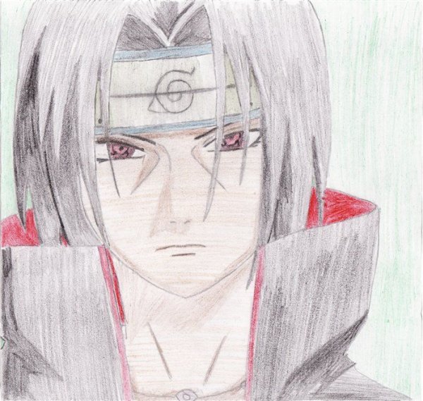 Нарисовать Наруто Итачи