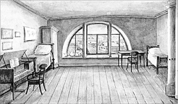 Дворянский интерьер карандашом