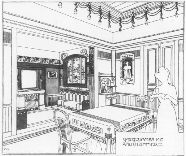 Эскиз комнаты в стиле Модерн