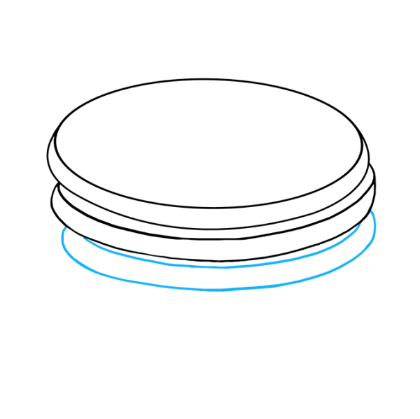 Поэтапное рисование блинов