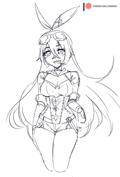 Скетчи Геншин Импакт