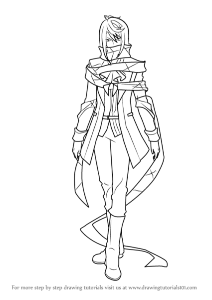 Геншинв полный рост раскраска