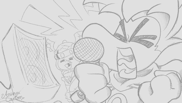 Раскраска ФНФ Фрайдей Найт Фанкин Танкмен