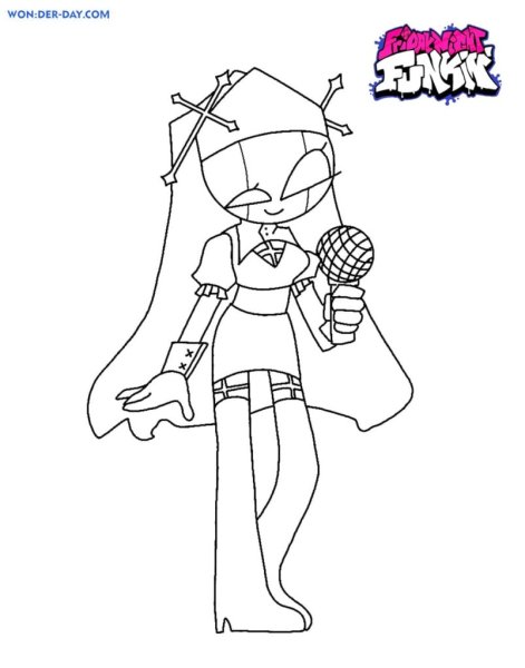 Раскраска Фрайди Найт Фанкин