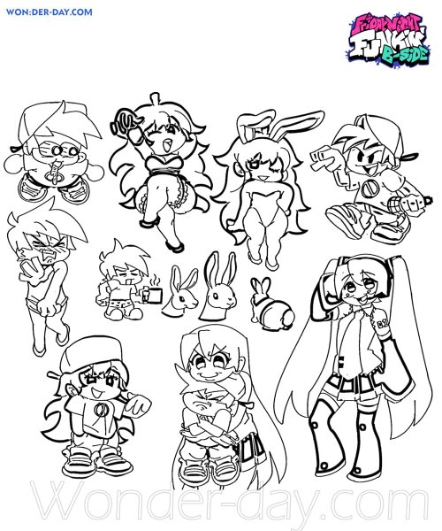 Фрайдей Найт Фанкин раскраска