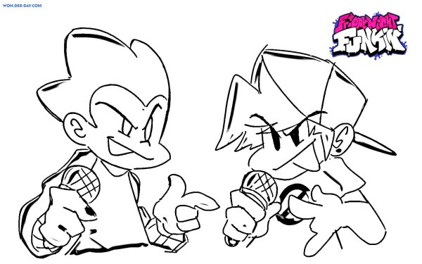 Раскраска Фрайдей Найт Фанкин герои