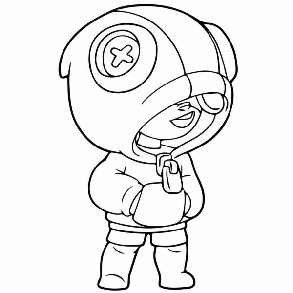 Раскраска Леон Brawl Stars