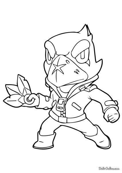 Раскраска ворон Brawl Stars