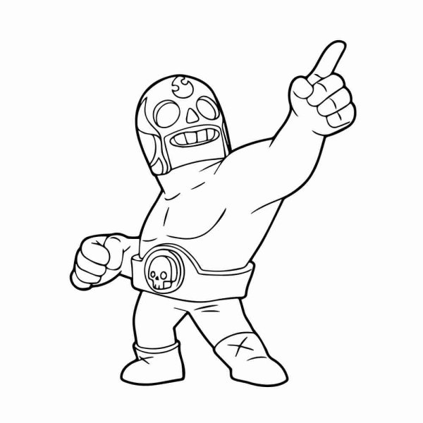 Раскраска БРАВЛ старс Эль Примо