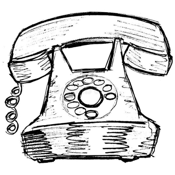 Эскиз старого телефона