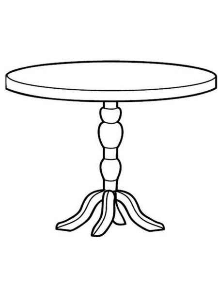 Поэтапное рисование стола