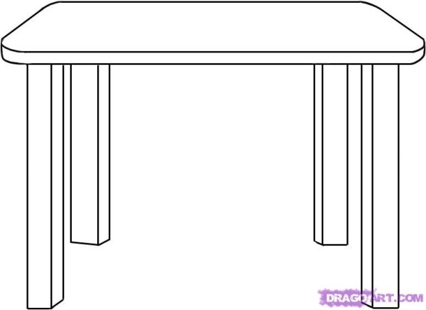 Красивый стол рисование