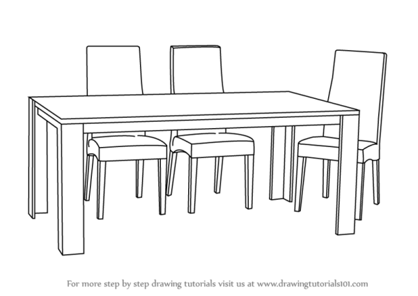 Поэтапное рисование стула