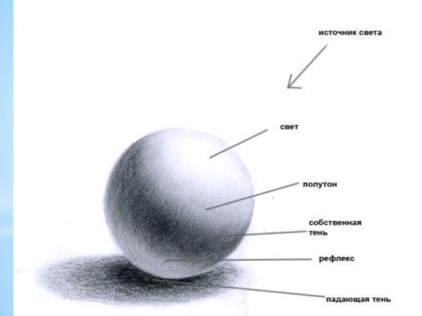 Академическая штриховка шара
