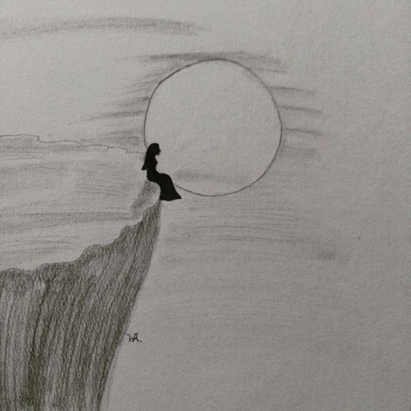 Обрыв нарисованный