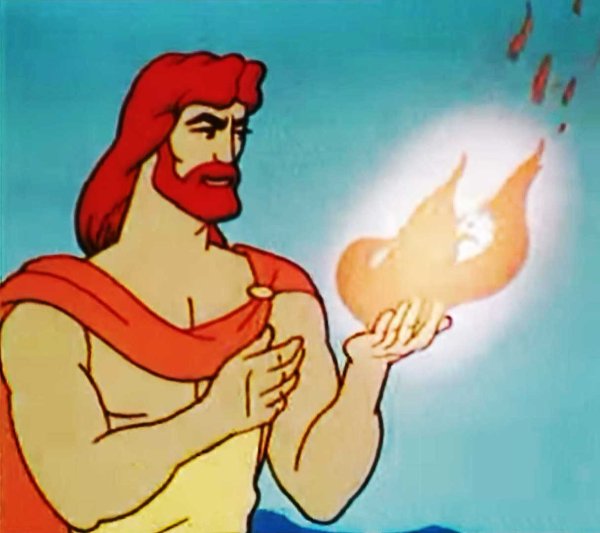 Прометей с огнем древняя Греция
