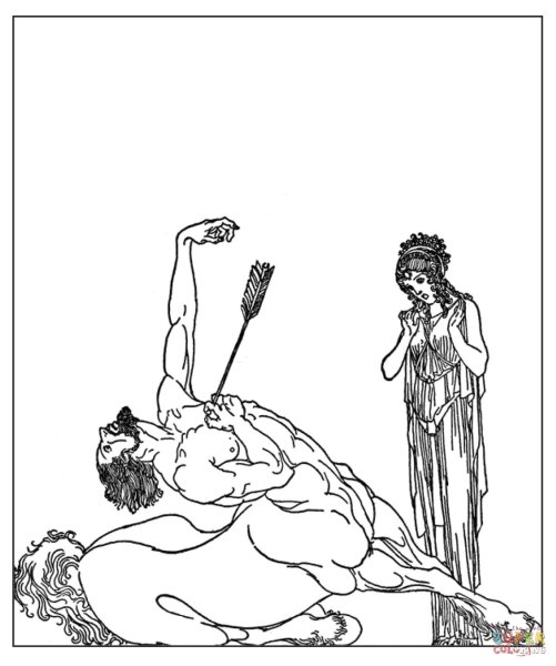 Персей и Горгона раскраска