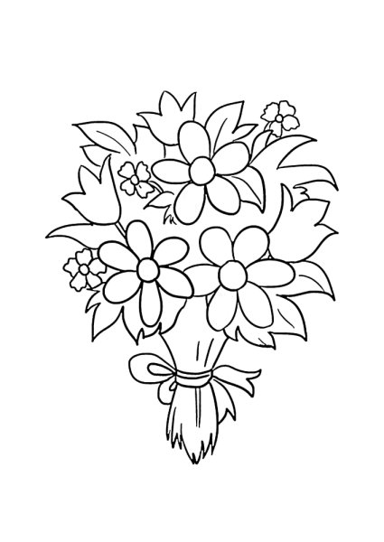 Нарисовать букет цветов для детей