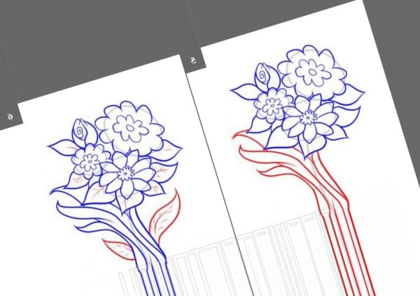 Рисунки для срисовки букет