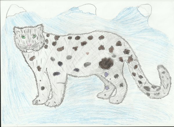 Нарисовать снежного Барса