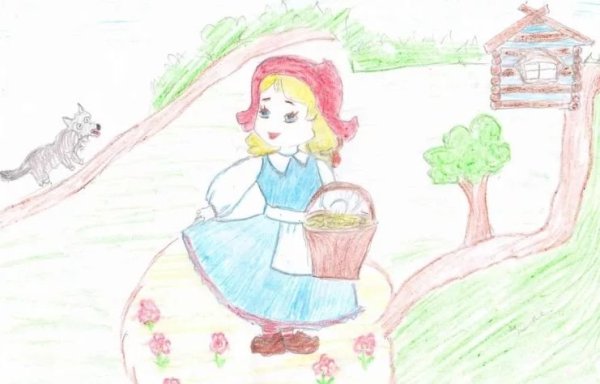 Красная шапочка Шарль Перро рисуем