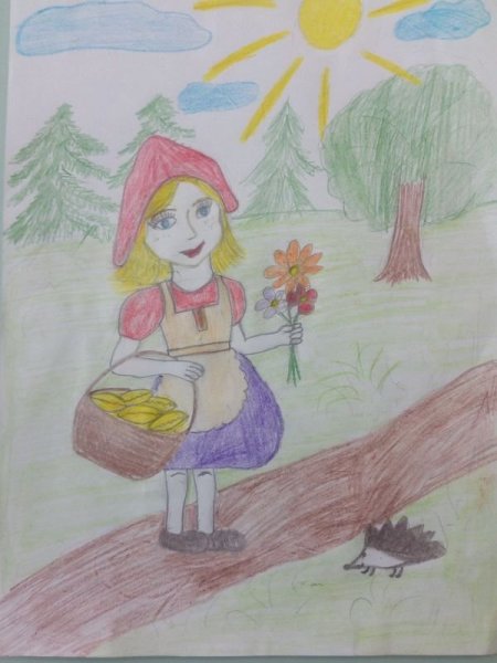 Детские рисунки красная шапочка