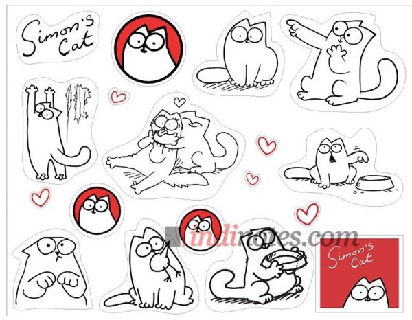 Наклейка кот Саймона