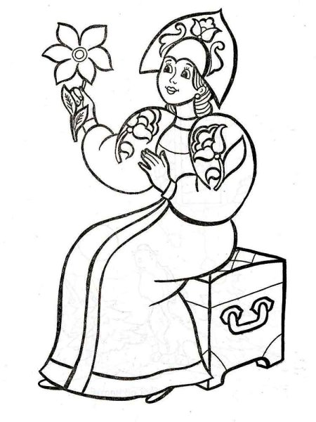 Рисунок купца из сказки Аленький цветочек