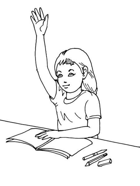 Дети на уроке раскраска