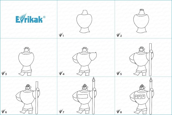 Рисунок богатыря Добрыня Никитич